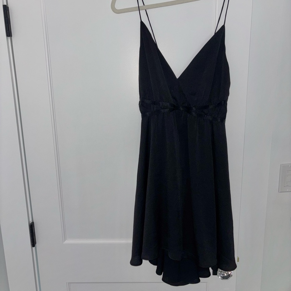 Express Black Mini Dress with Spaghetti Straps size Large